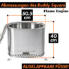 Flame Engine Square Buddy Feuerschale Edelstahl 50 cm viereckig rauchfrei Art.Nr. FEB50SQ – Bild 2