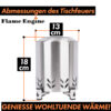 Flame Engine Feuerschale rauchfrei Little Buddy Silver Edelstahl Tischfeuer 13cm Art.Nr. FELBSILV13 – Bild 2