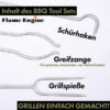 Flame Engine Zubehör BBQ Tool Set  Ascheschieber Zange Spieß Art.Nr. FEBBQSET – Bild 2