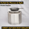 Flame Engine Zubehör Grillrost Set rund Edelstahl 50cm Art.Nr. FECGKIT50 – Bild 4