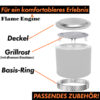 Flame Engine Feuerschale rauchfrei Buddy Tiger Schwarz Edelstahl 50cm Art.Nr. FETIGER50BL – Bild 3
