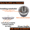 Flame Engine Feuerschale rauchfrei Buddy Tiger Schwarz Edelstahl 50cm Art.Nr. FETIGER50BL – Bild 4