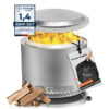 Flame Engine Feuerschale "Buddy" Edelstahl mit Deckel Durchmesser 50cm Art.Nr. FEB50R / FELIDNEU