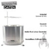 Flame Engine Buddy Square Griller-Set für Feuerschale Edelstahl 50 cm viereckig Art.Nr. FEB50SQCGK – Bild 2