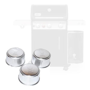 Weber Ersatzteil Kontrollknöpfe/ Drehknöpfe 3 Stück - Set Spirit EP/SP-335, E-315/325/325S & Premium EPX/SPX Art.Nr. 68845