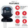 Weber iGrill 3 mit vier Funktionen: Kompatibel mit Spirit II und Genesis II Gasgrills, professionelle Temperaturfühler, Bluetooth-Verbindung und Überwachung von bis zu vier Fühlern mit In-App-Treibstoffstanderkennung.