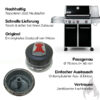 Schwarzer Weber Genesis E-330 Gasgrill, passend für Genesis E 310, 320 & 330 ab 2013, nicht für Genesis II und neuere Modelle.
