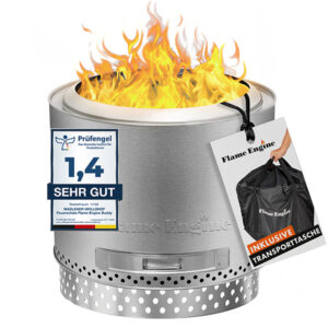 grillshop.at Flame Engine Feuerschale rauchfrei "Buddy" inkl. Basis Ring Art.Nr. FEB50R / FEBRNEU