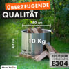 grillshop.at Feuerschale rauchfrei 50x43cm - Edelstahl Grill Feuerschalen für den Garten - Flame Engine Feuertonne mit Grillrost optional - Modell Buddy mit Füßen – Bild 4