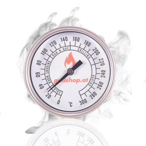 grillshop.at Thermometer Edelstahl universal für Smoker Durchmesser 9.5 cm Art.Nr. 999564 / GS007