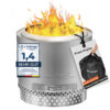 grillshop.at Feuerschale rauchfrei mit Standfuß 50x43cm - Edelstahl Grill Feuerschalen für den Garten - Flame Engine Feuertonne - Modell Buddy mit Füßen – Bild 3