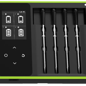 Digitales Grillthermometer mit Display und vier Temperatursonden von Outdoorchef.